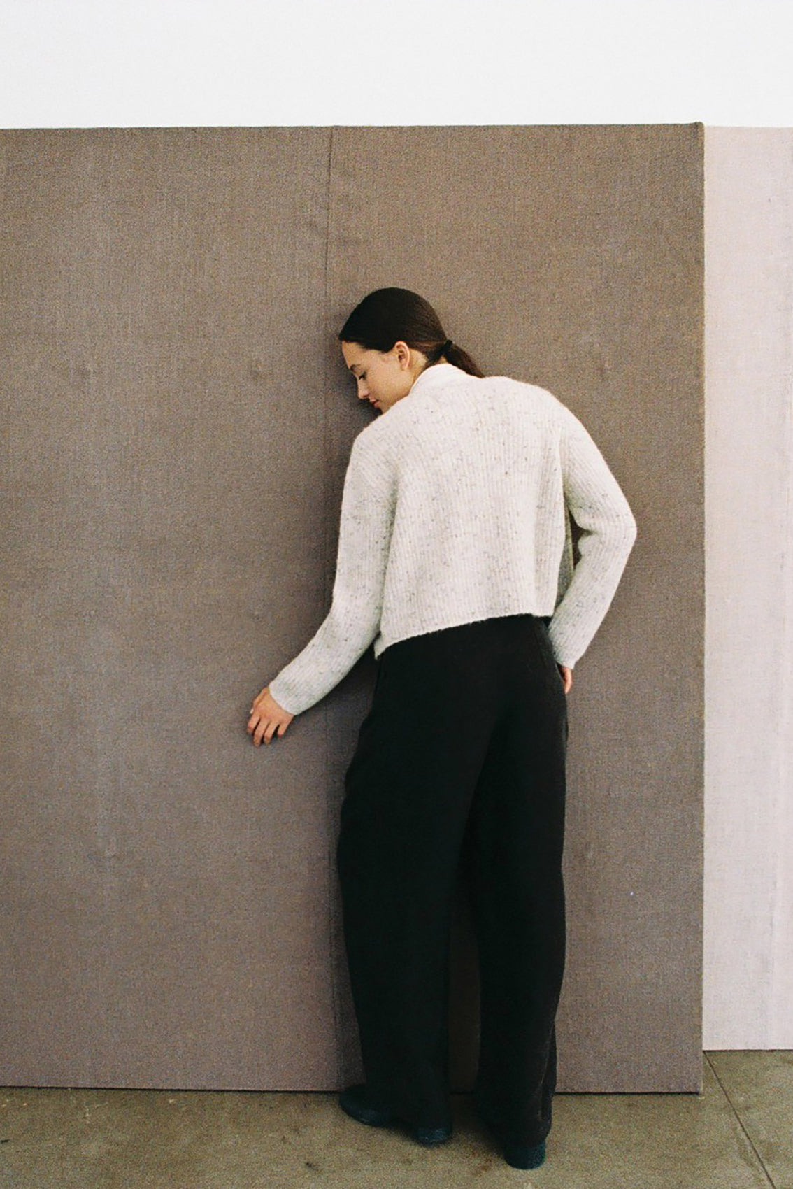 Cárdigan Corto Alpaca/Mohair - Crudo