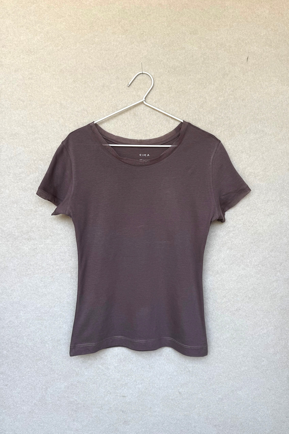 Polera Crew Algodón Pima - Trufa