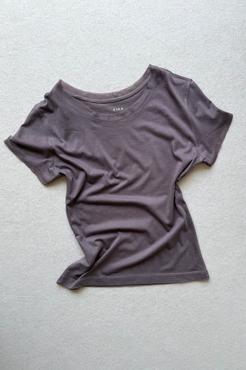 Polera Crew Algodón Pima - Trufa