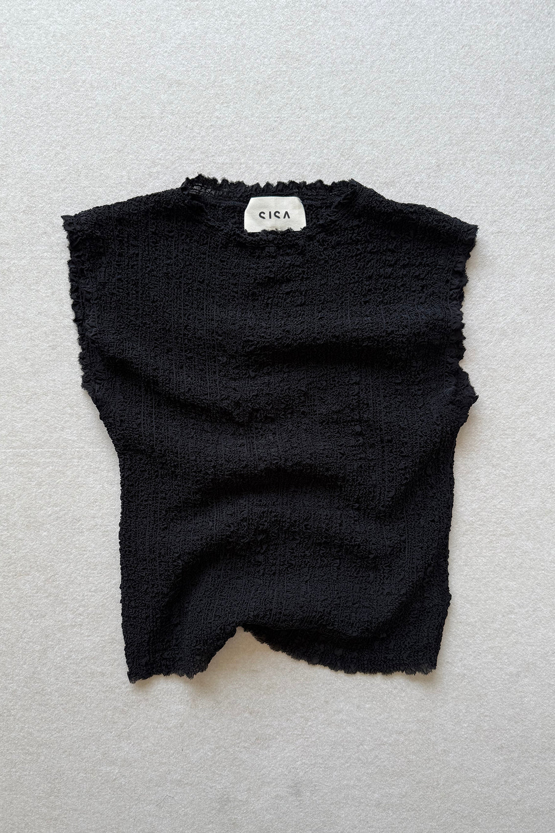 Top Seda Recogida - Ónix