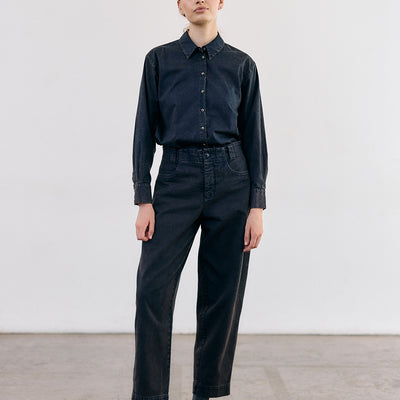 Washed Cotton Gabardine Utility Pant - Medianoche