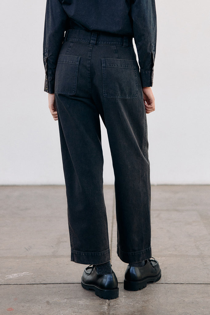 Washed Cotton Gabardine Utility Pant - Medianoche