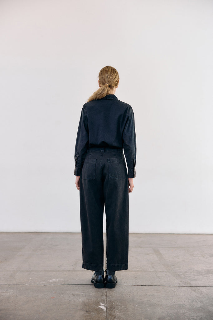 Washed Cotton Gabardine Utility Pant - Medianoche