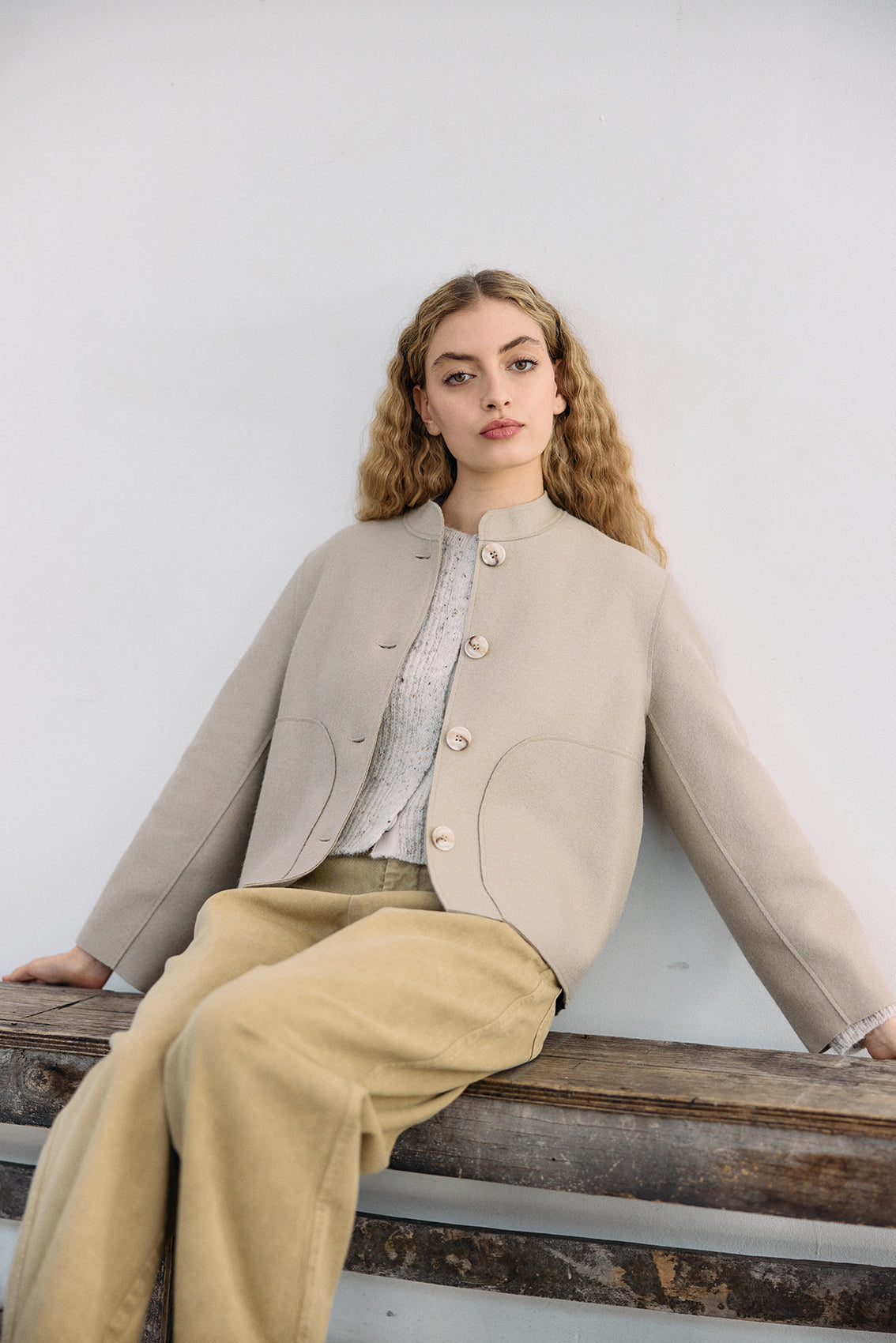 Felted Alpaca/Wool Jacket - Arena