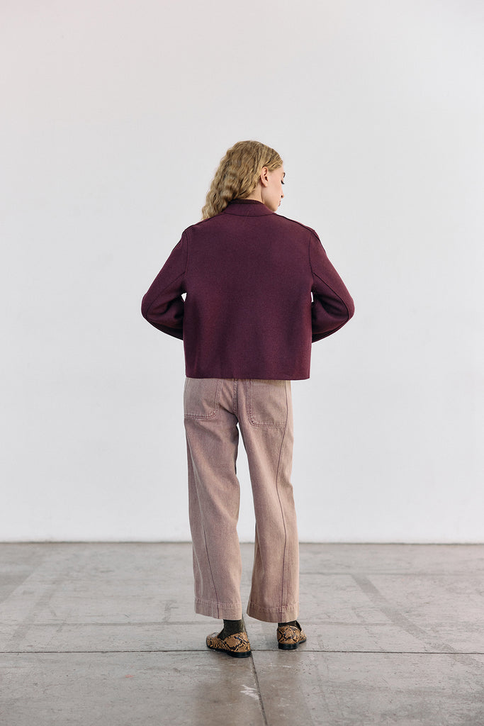 Felted Alpaca/Wool Jacket - Vino