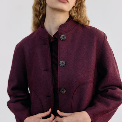 Felted Alpaca/Wool Jacket - Vino