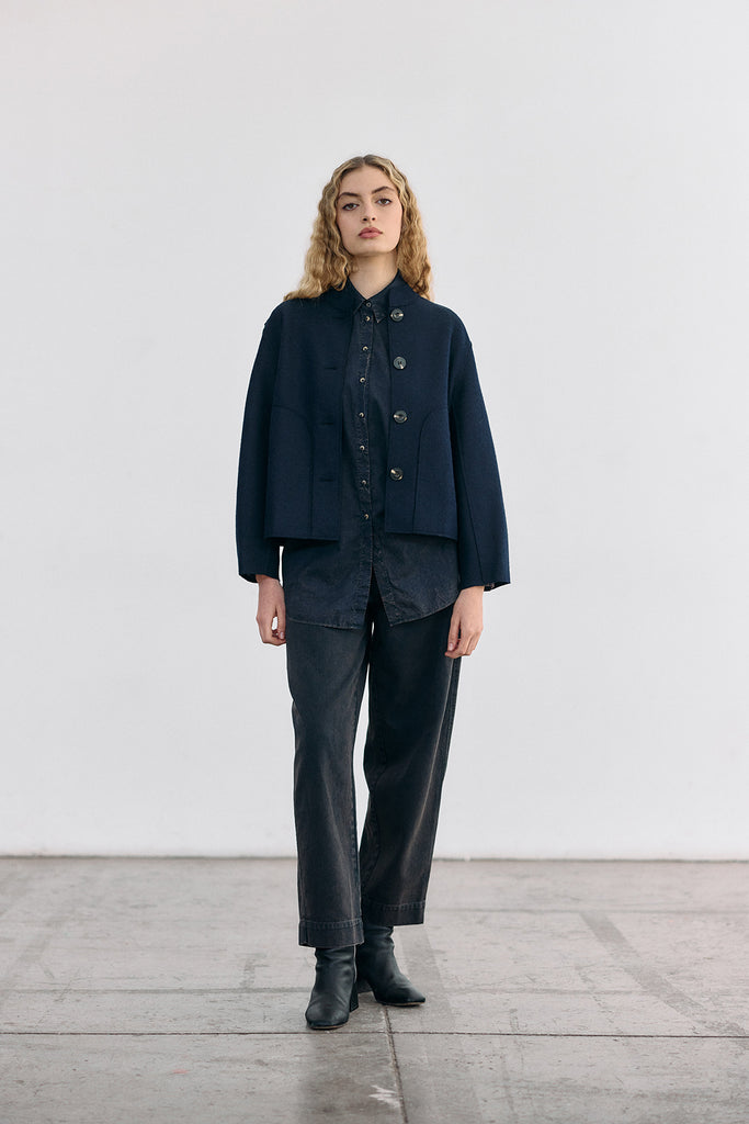 Felted Alpaca/Wool Jacket - Medianoche
