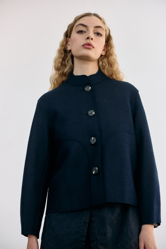 Felted Alpaca/Wool Jacket - Medianoche