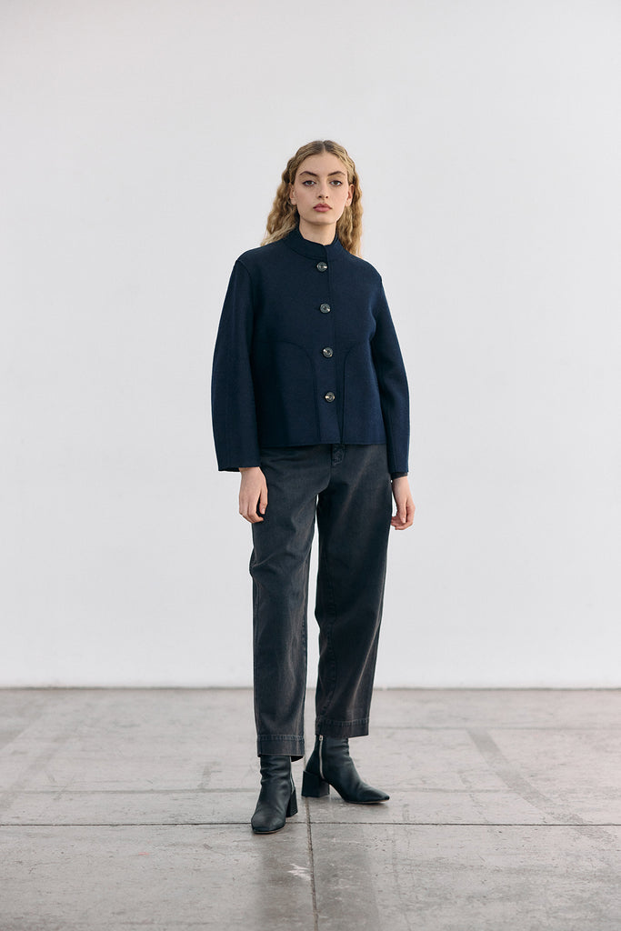 Felted Alpaca/Wool Jacket - Medianoche