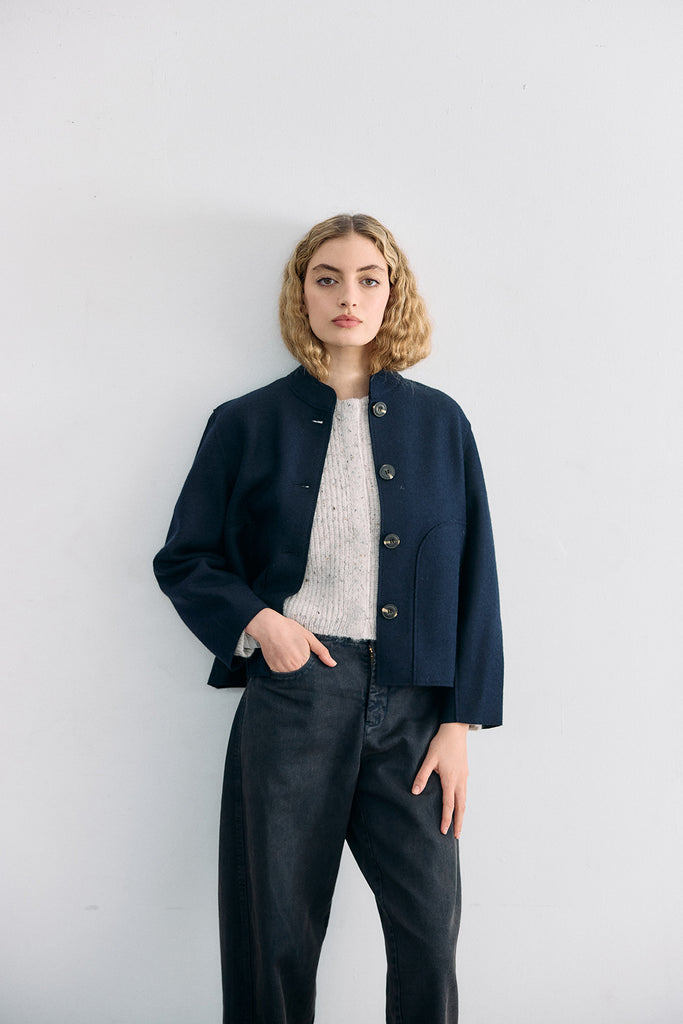 Felted Alpaca/Wool Jacket - Medianoche