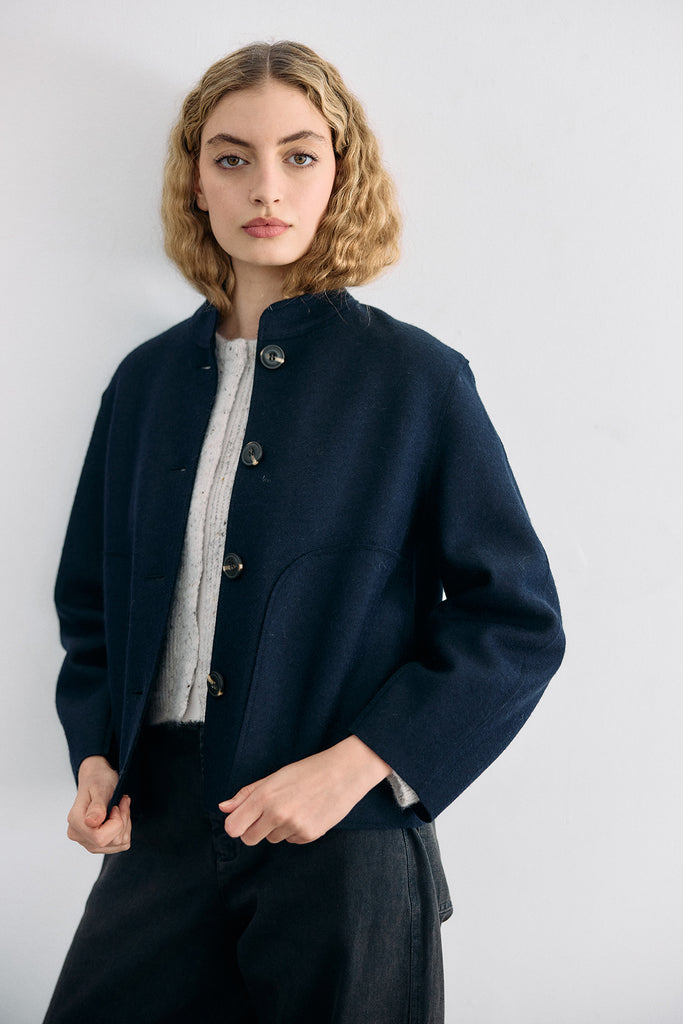 Felted Alpaca/Wool Jacket - Medianoche