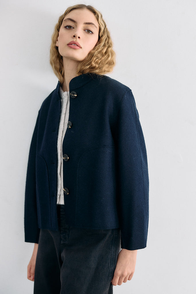 Felted Alpaca/Wool Jacket - Medianoche