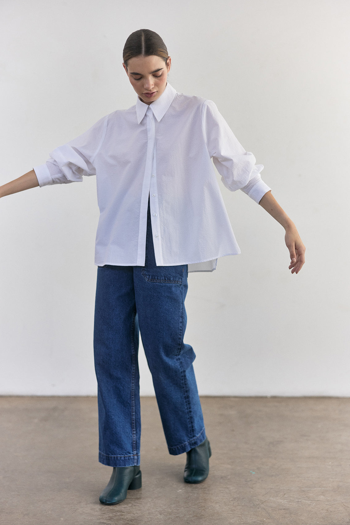 Blusa Oversized Algodón Labrado - Sal