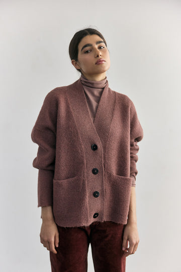 Cárdigan Alpaca Felted - Arcilla