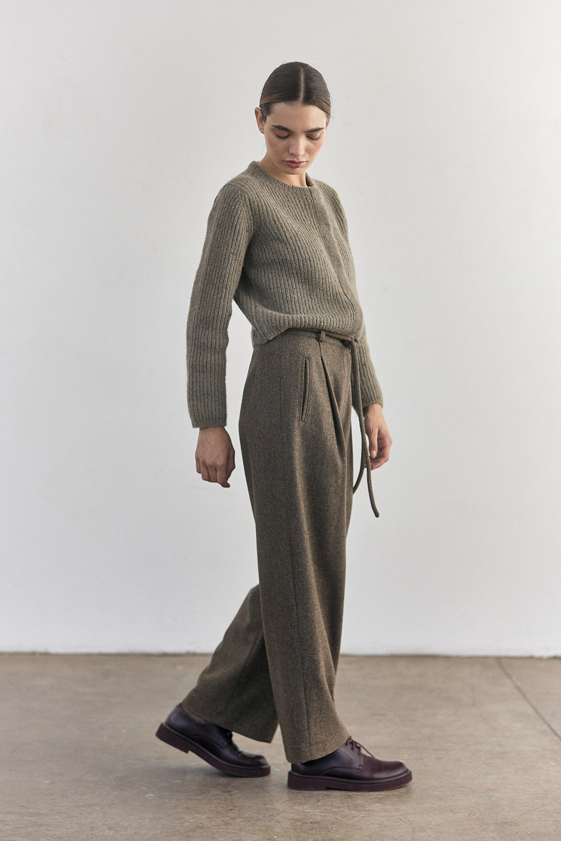 Pantalón de Lana - Taupe