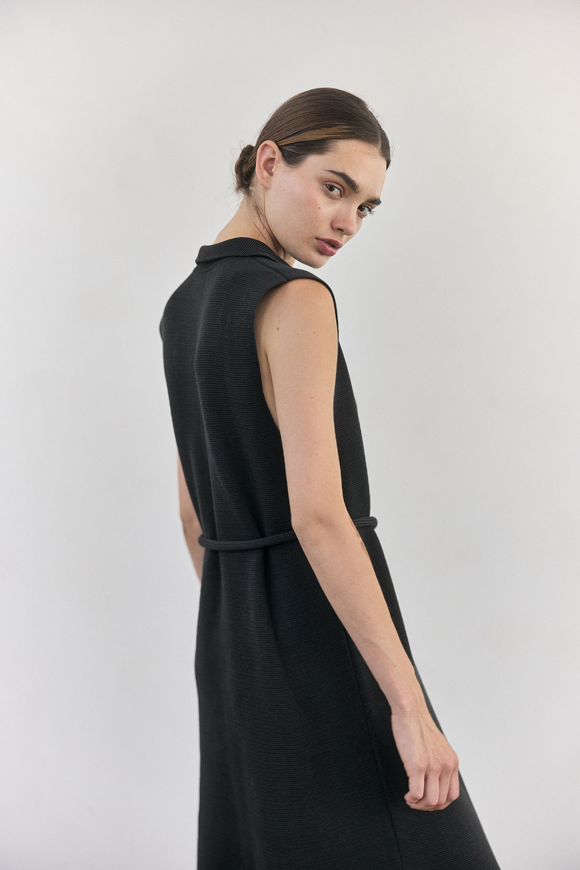 Vestido Tejido Algodón Pima - Ónix
