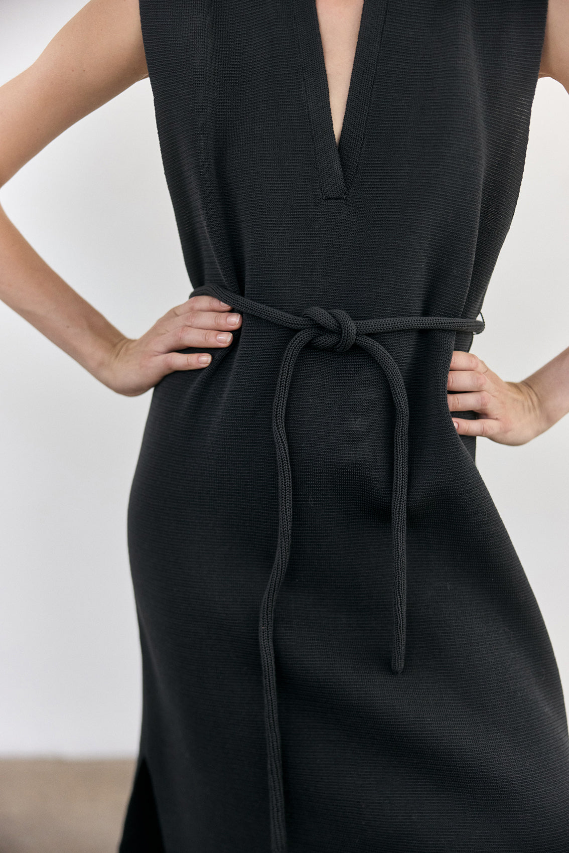 Vestido Tejido Algodón Pima - Ónix