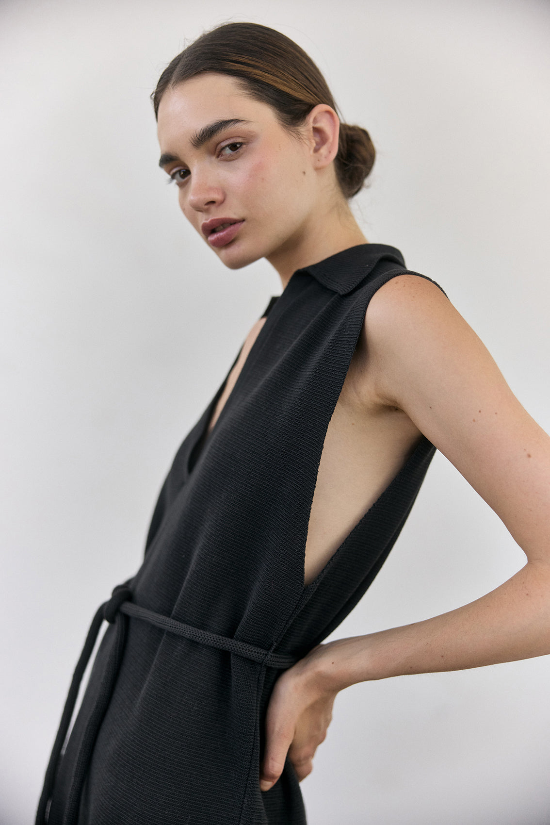 Vestido Tejido Algodón Pima - Ónix