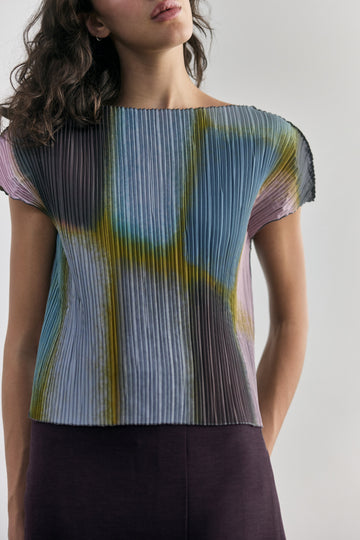 Pleated Printed Top - Mix
