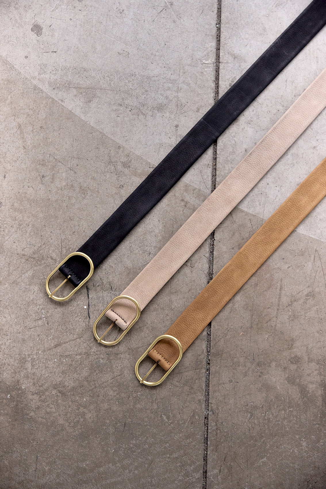 Cinturón Ancho de Cuero Nobuk - Toffee