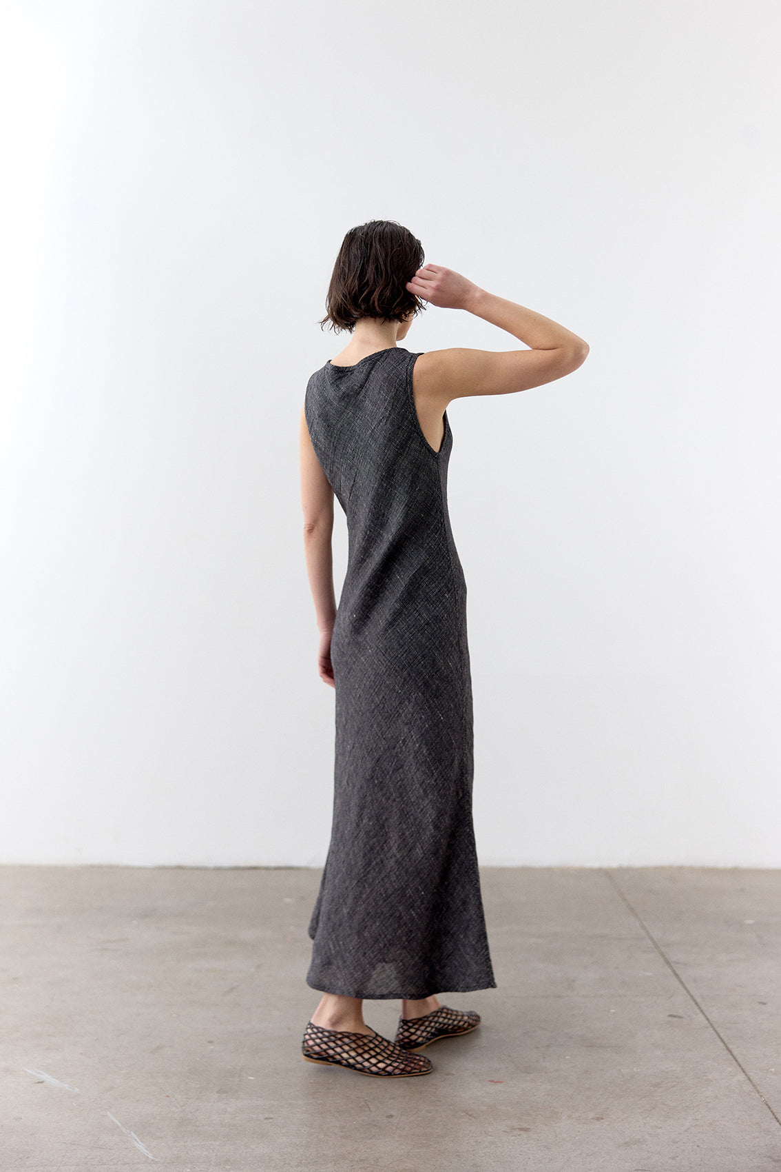 Vestido Bies Lino - Ónix