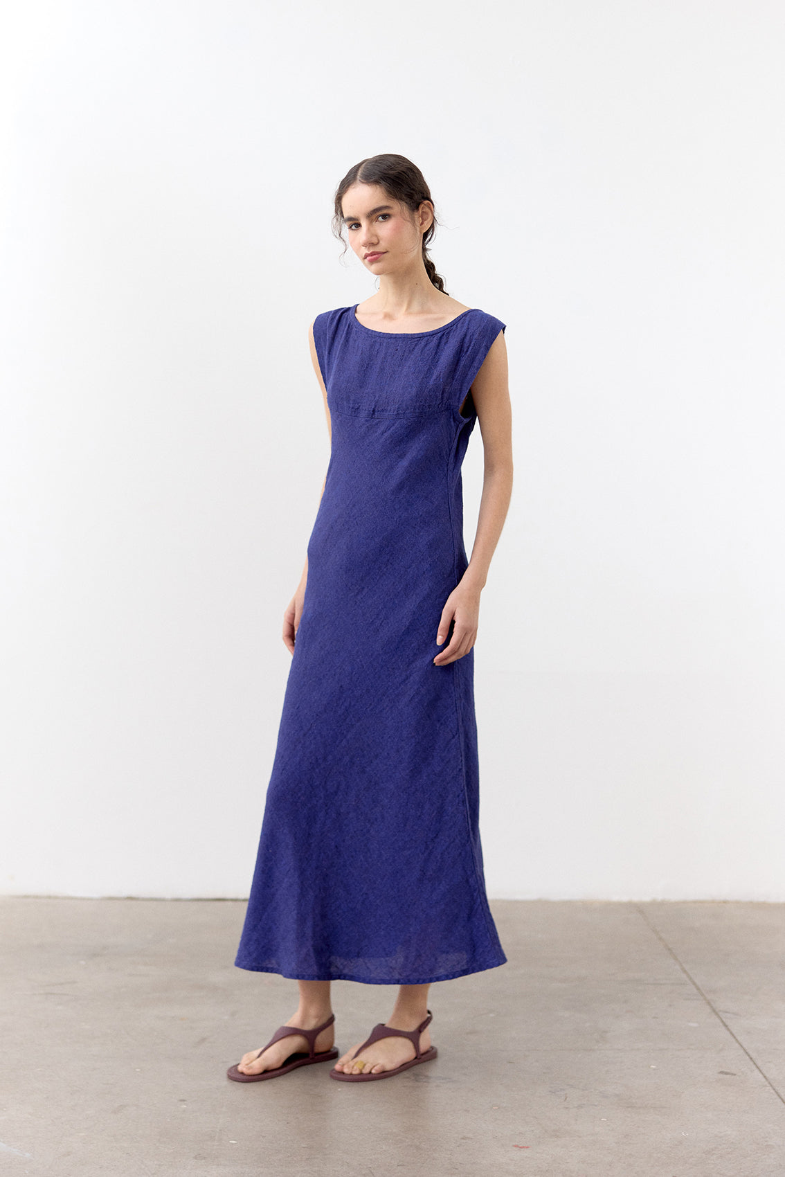 Vestido Bies Canesú Lino - Ultramar