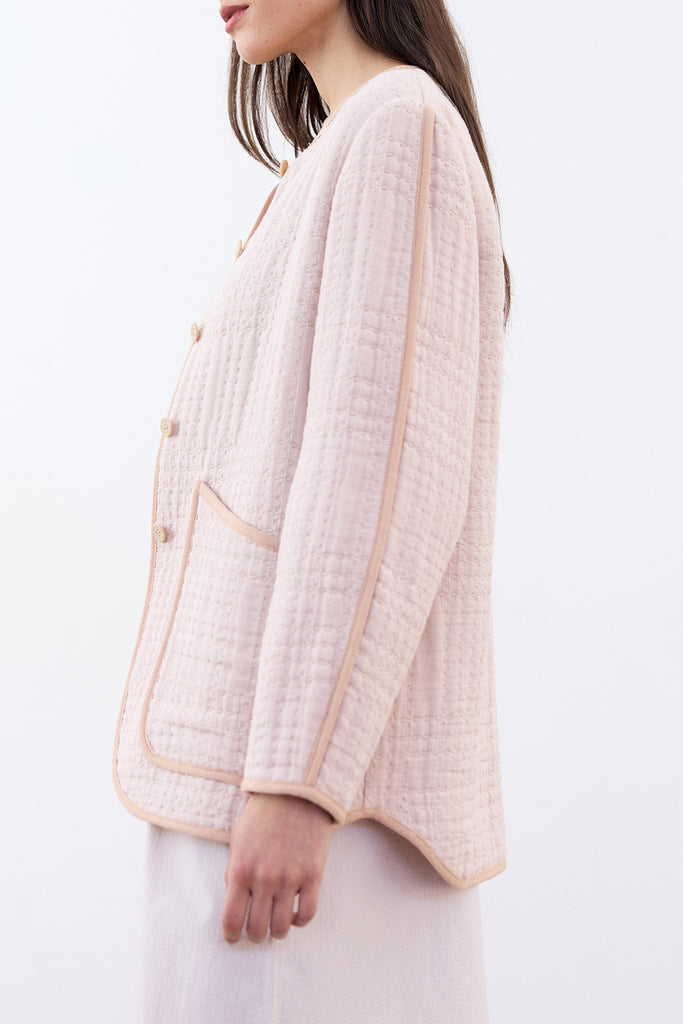 Jacquard Cotton Quilted Jacket - Magnolio