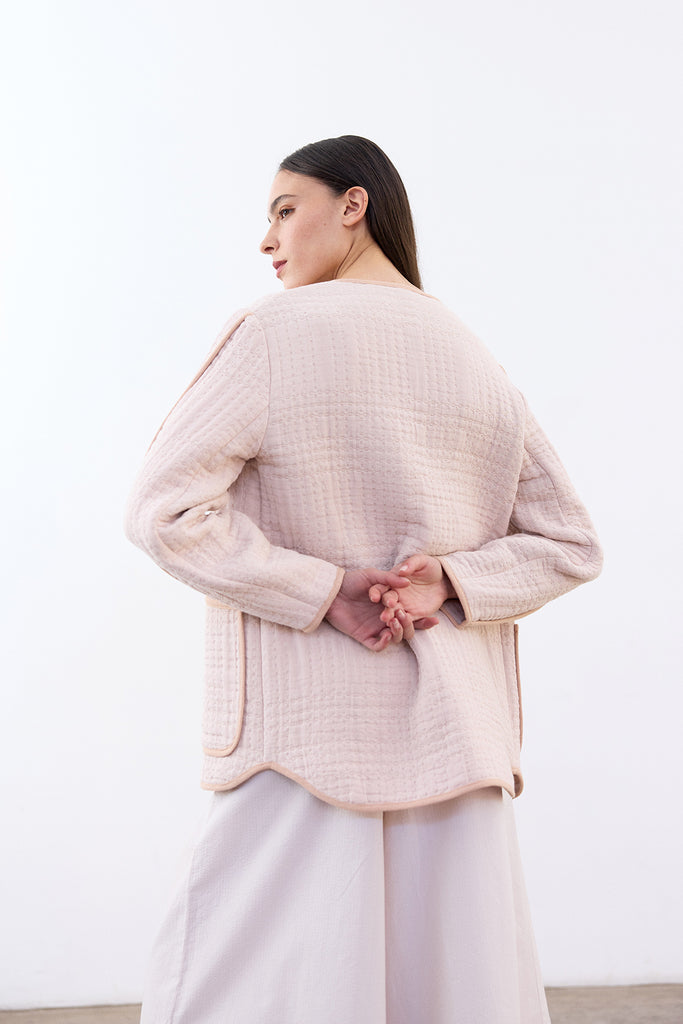 Jacquard Cotton Quilted Jacket - Magnolio