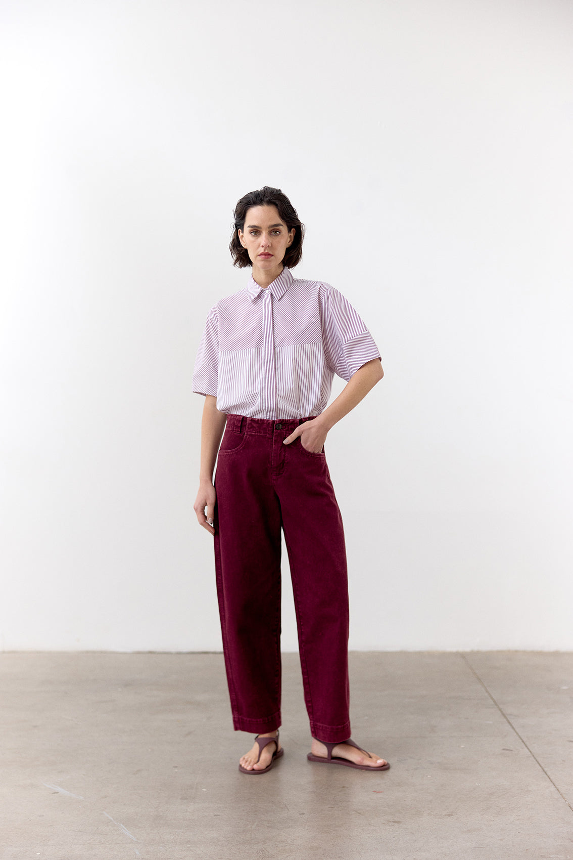 Pantalón Utilitario Gabardina - Vino