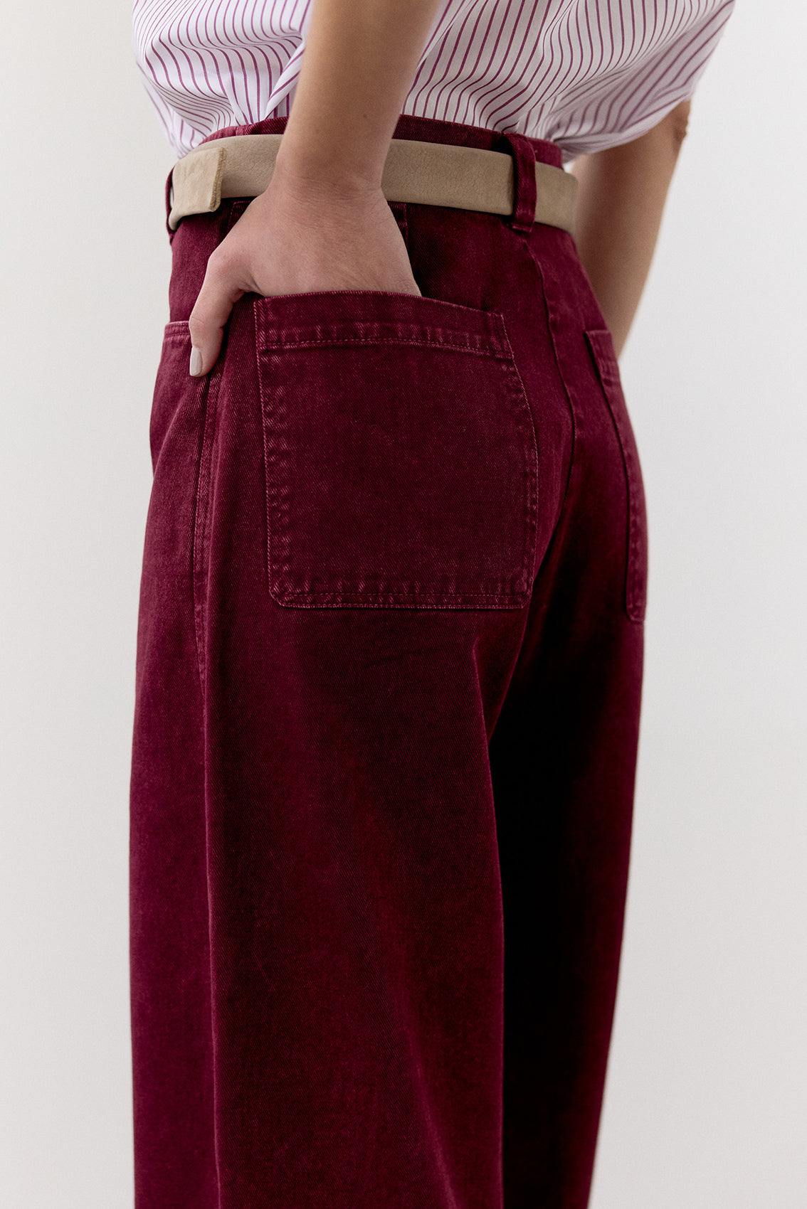 Pantalón Utilitario Gabardina - Vino