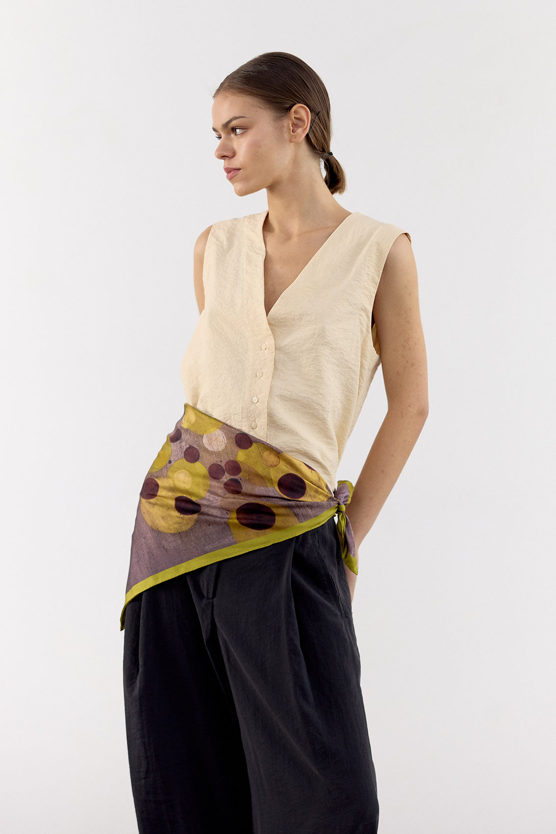 Medium Silk Printed Scarf - Paula Subercaseaux • SISA