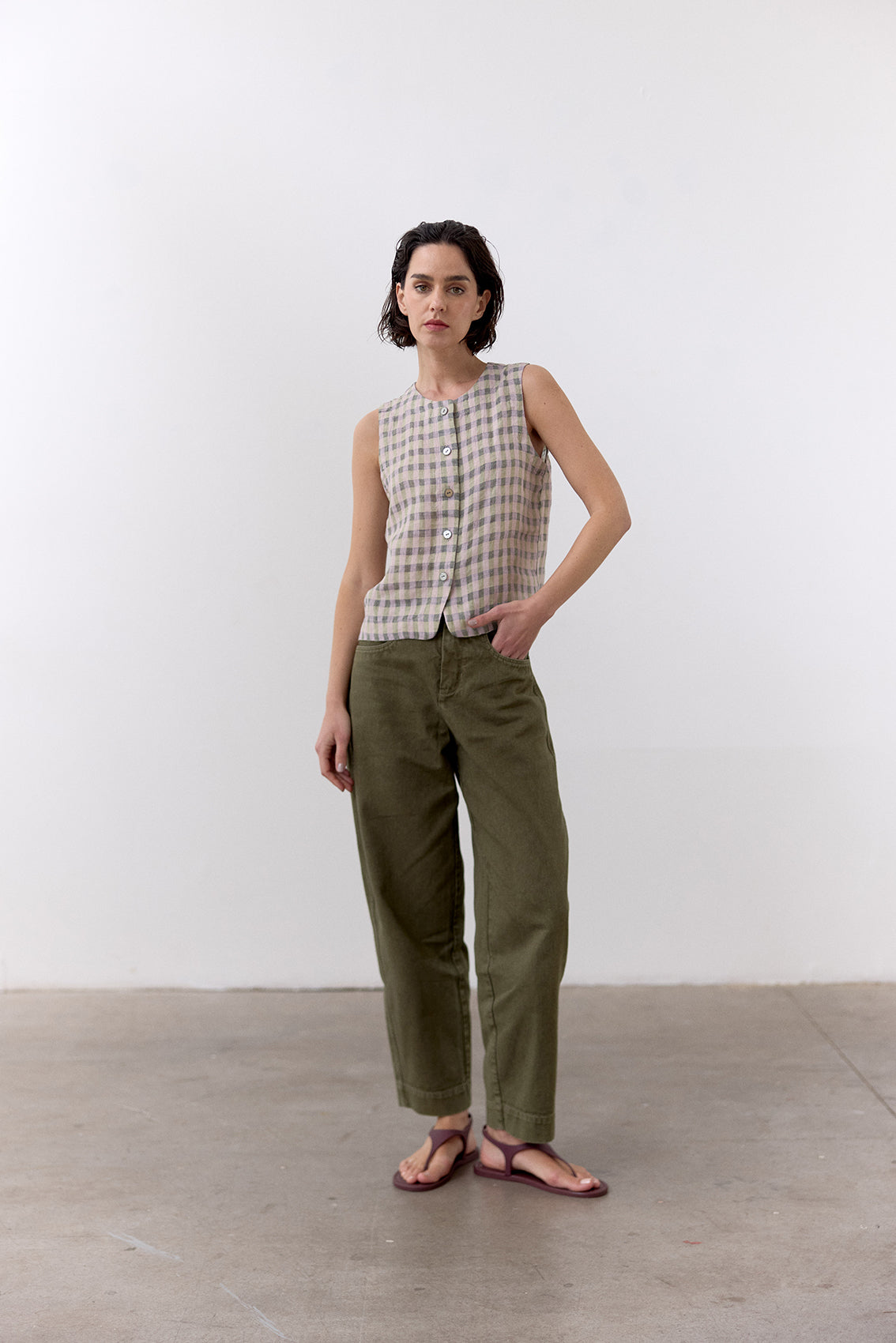 Pantalón Utilitario Gabardina - Musgo