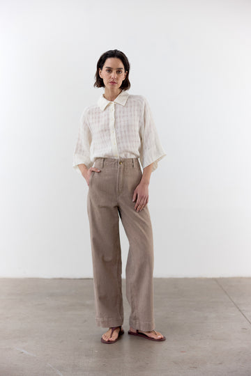 Jeans Recto Denim Reciclado - Taupe