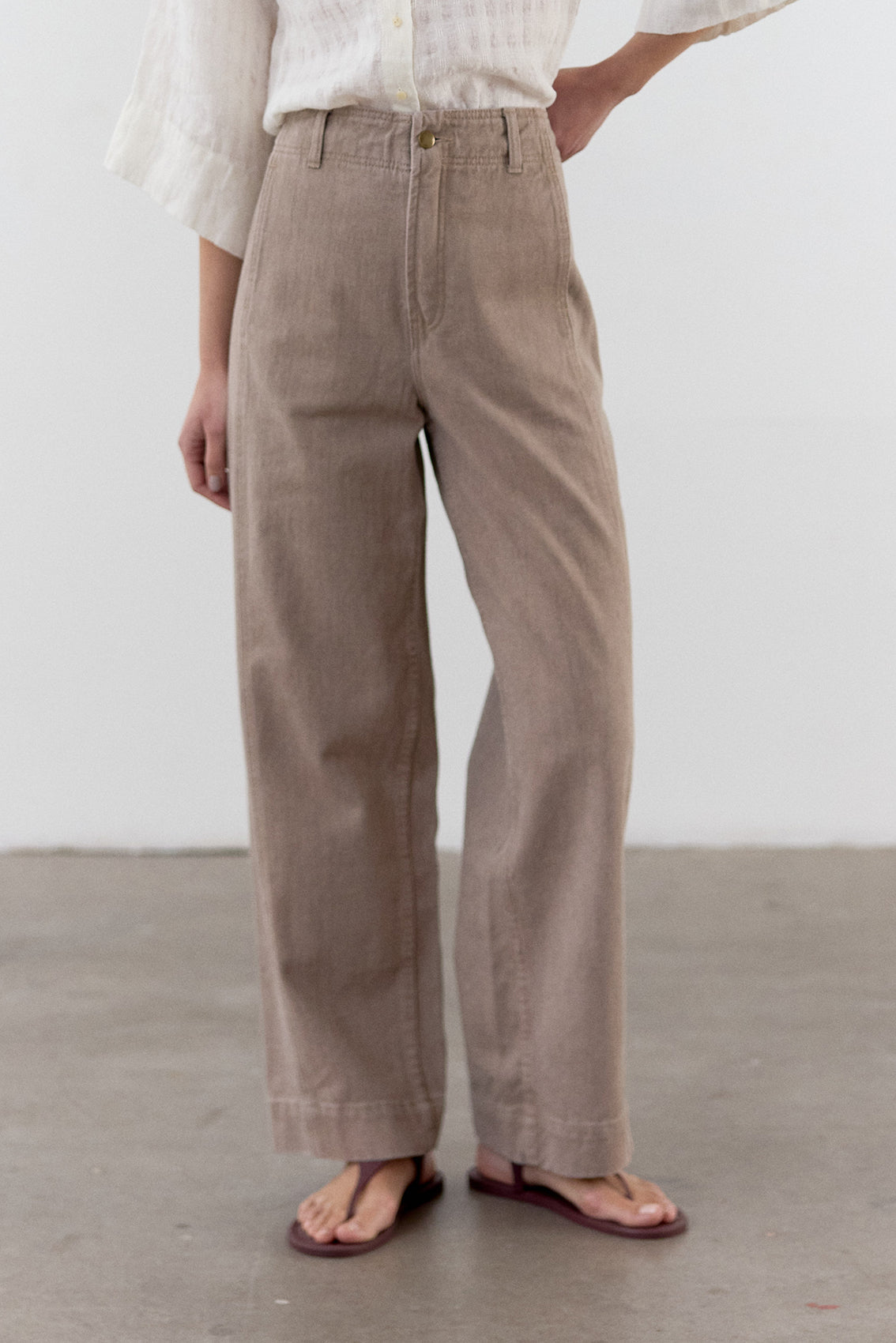 Jeans Recto Denim Reciclado - Taupe