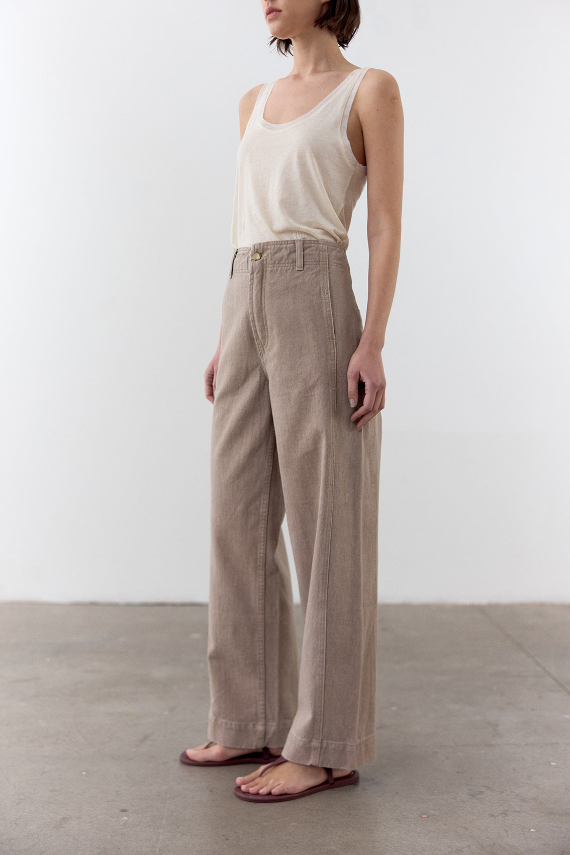 Jeans Recto Denim Reciclado - Taupe