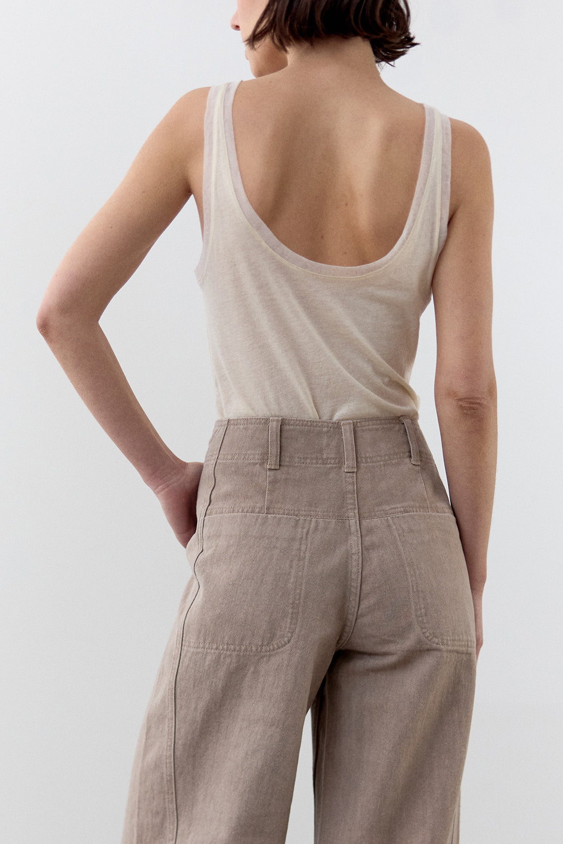 Top Tank Algodón Pima - Mantequilla