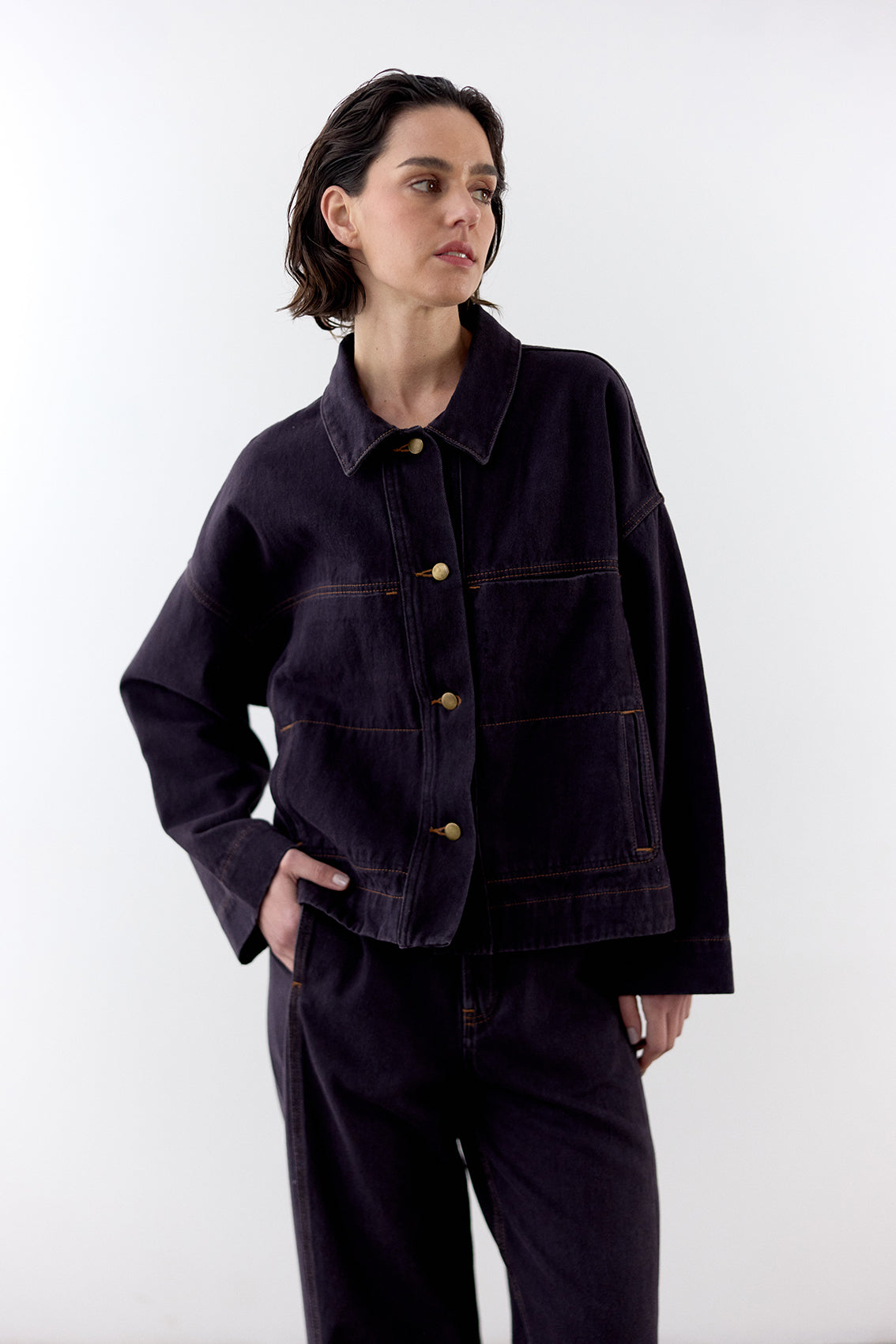 Chaqueta Denim Reciclado - Medianoche