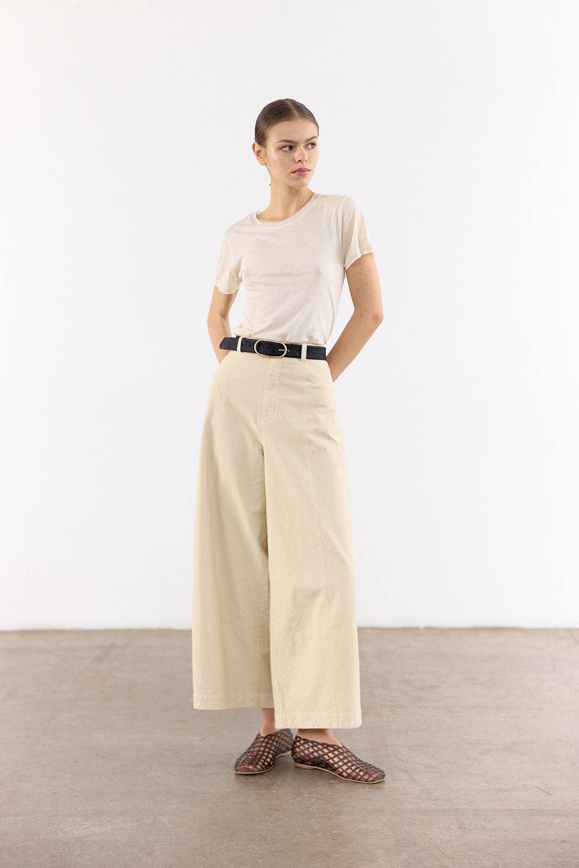 Cinturón Angosto de Cuero Nobuk - Medianoche