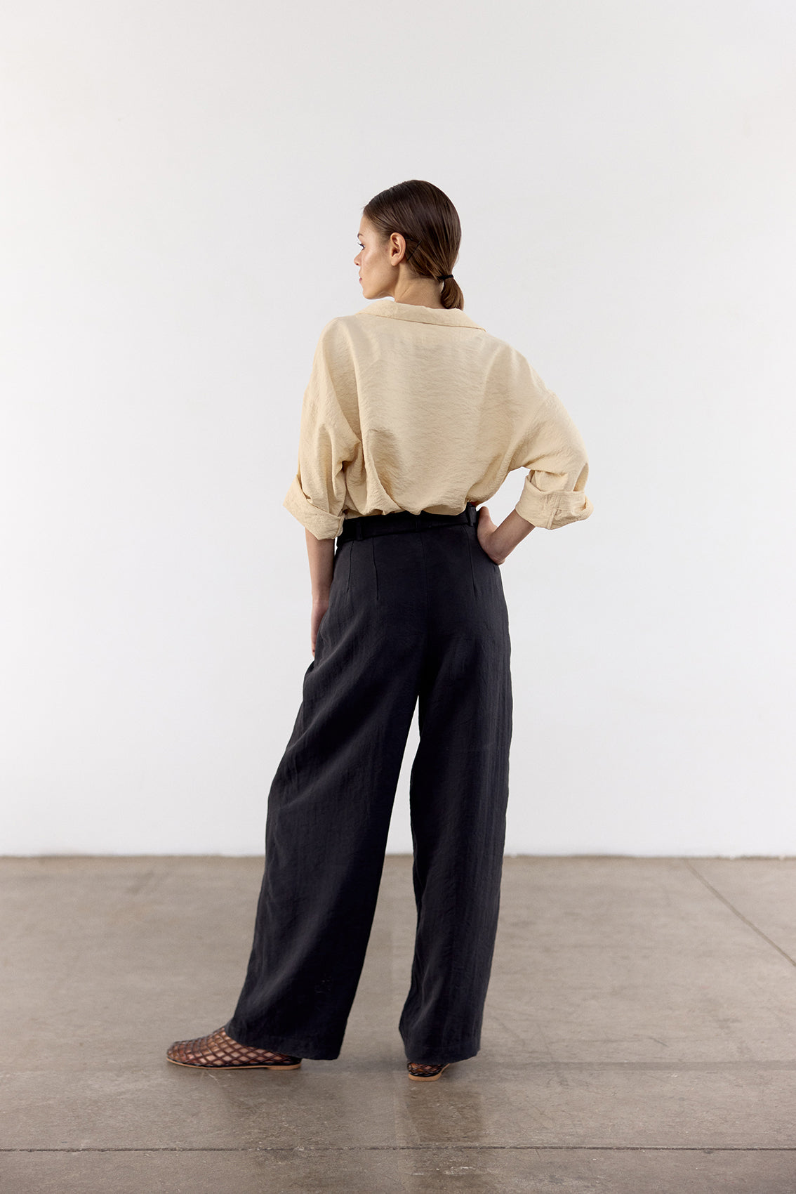 Sobrecamisa Seda Rugosa - Mantequilla