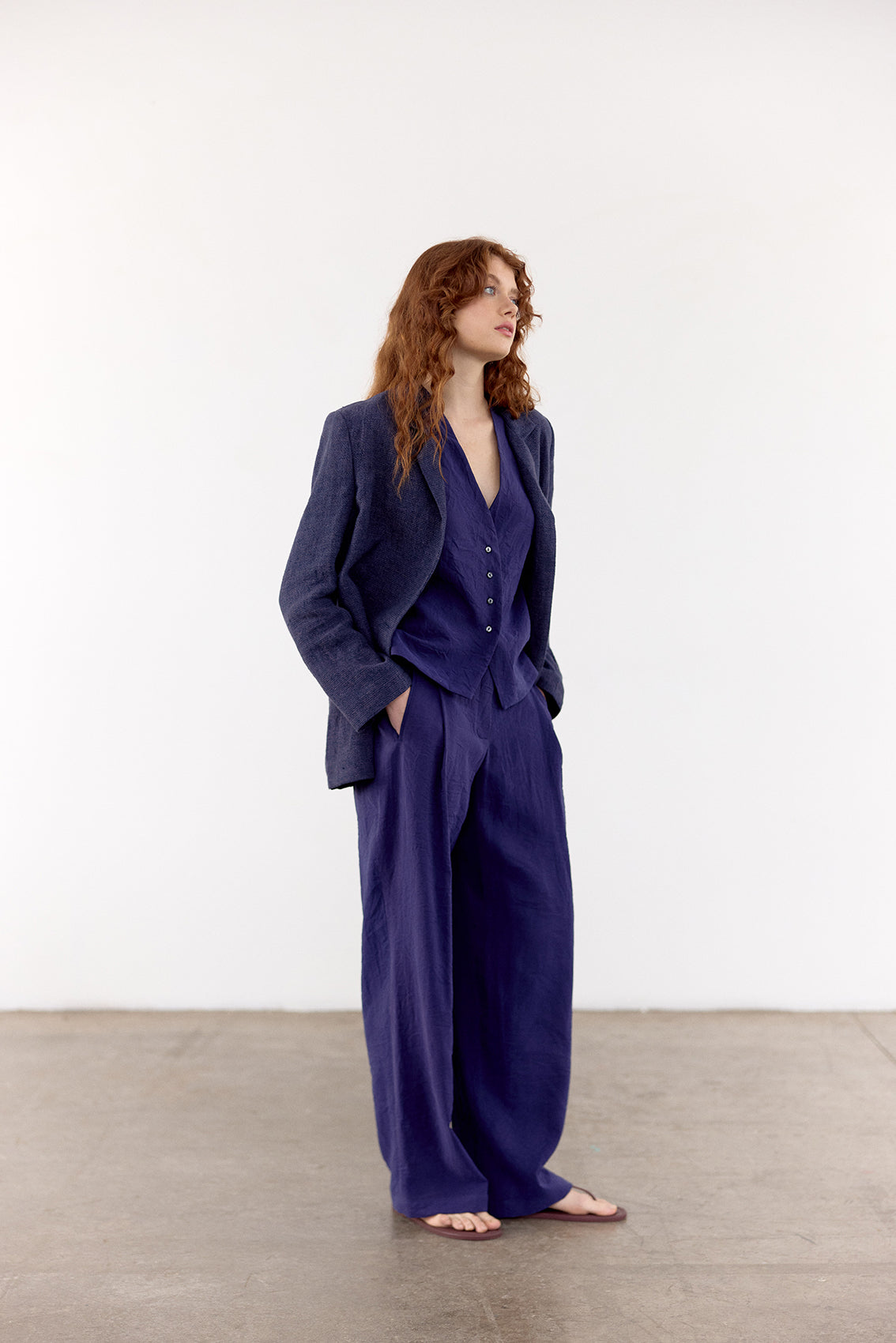 Top Vest Seda Rugosa - Arándano
