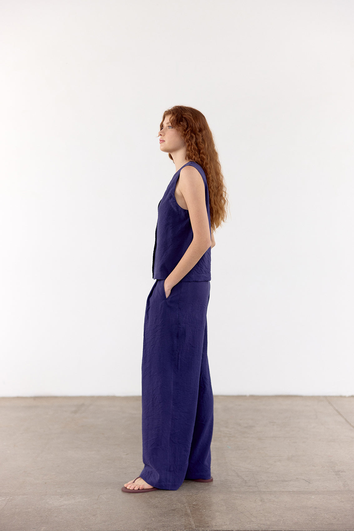 Top Vest Seda Rugosa - Arándano