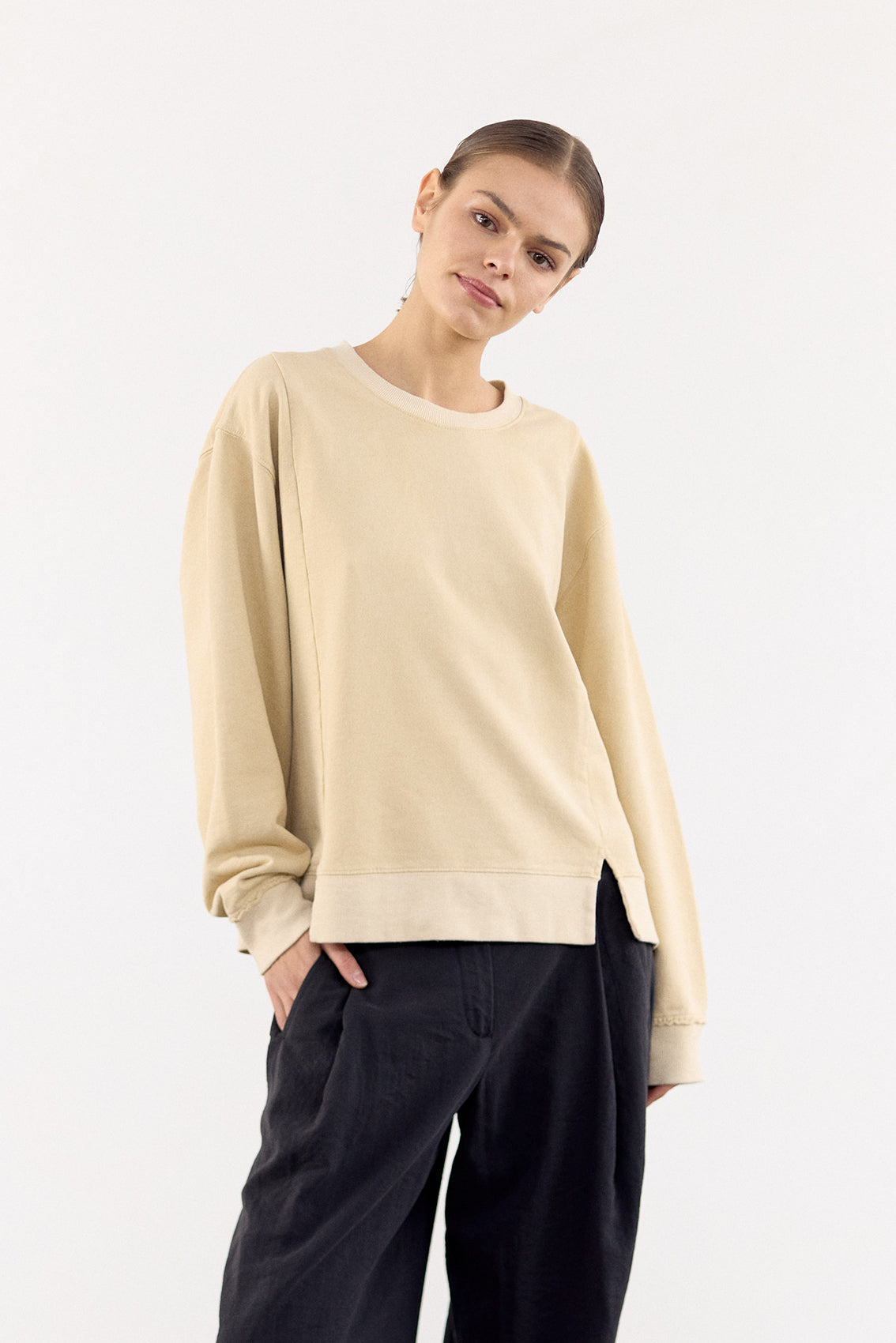 Polerón Algodón Orgánico - Mantequilla