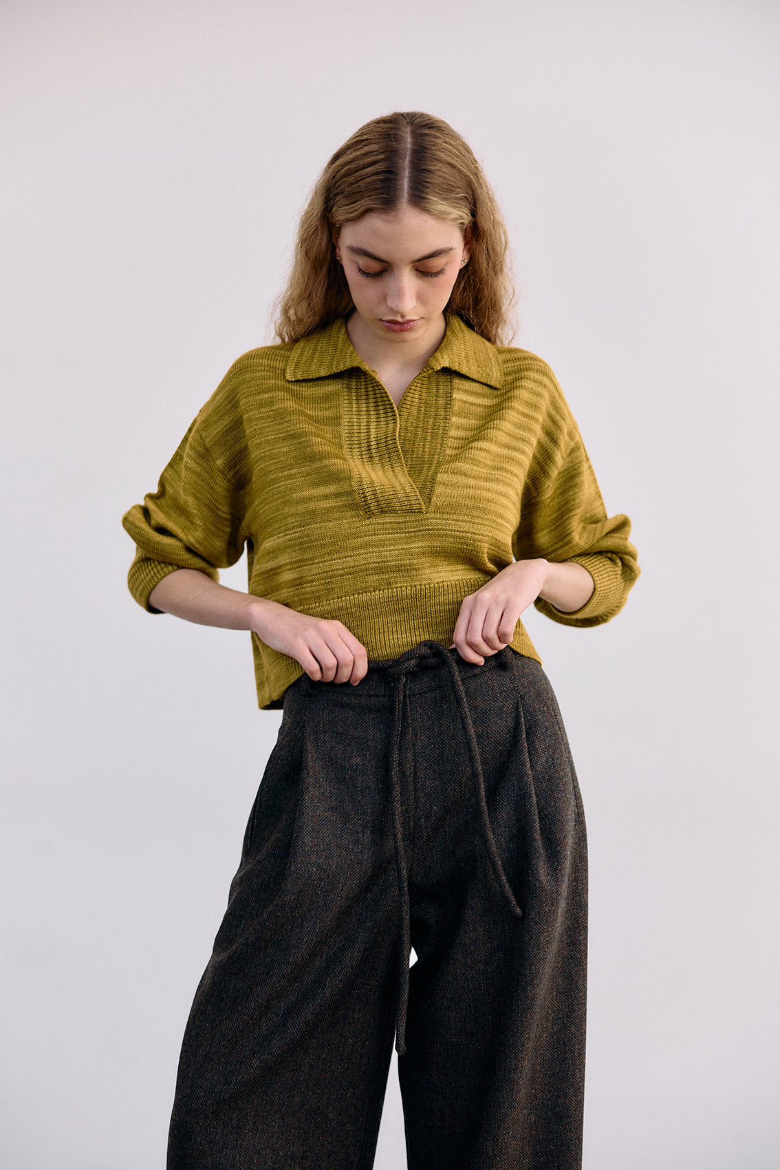 Hand-Dyed Merino Wool Sweater - Ocre