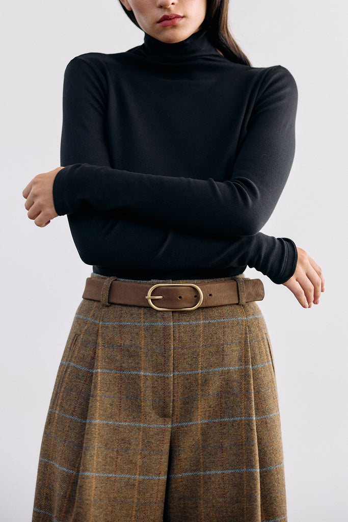 Thin Nubuck Leather Belt - Trufa