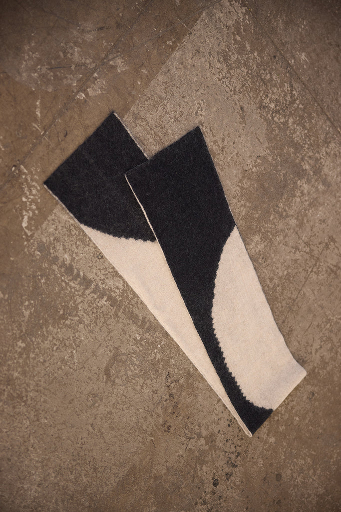 Felted Alpaca Scarf Semicircles