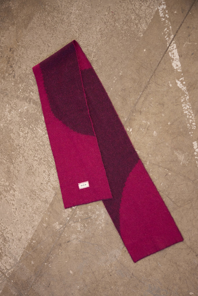 Felted Alpaca Scarf Semicircles