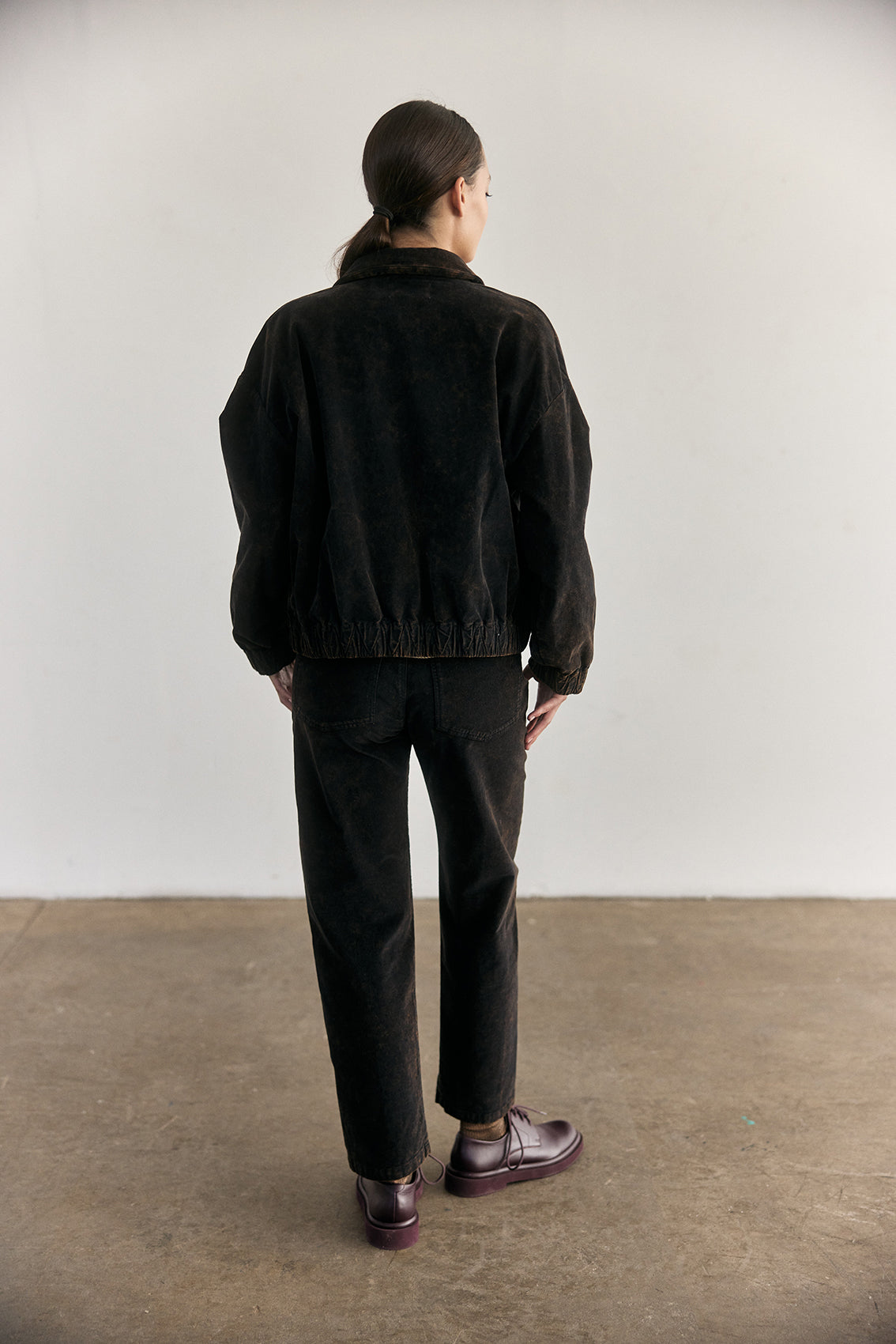 Pantalón Terciopelo Washed - Ónix
