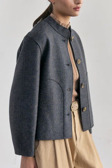 Felted Alpaca/Wool Jacket - Lake
