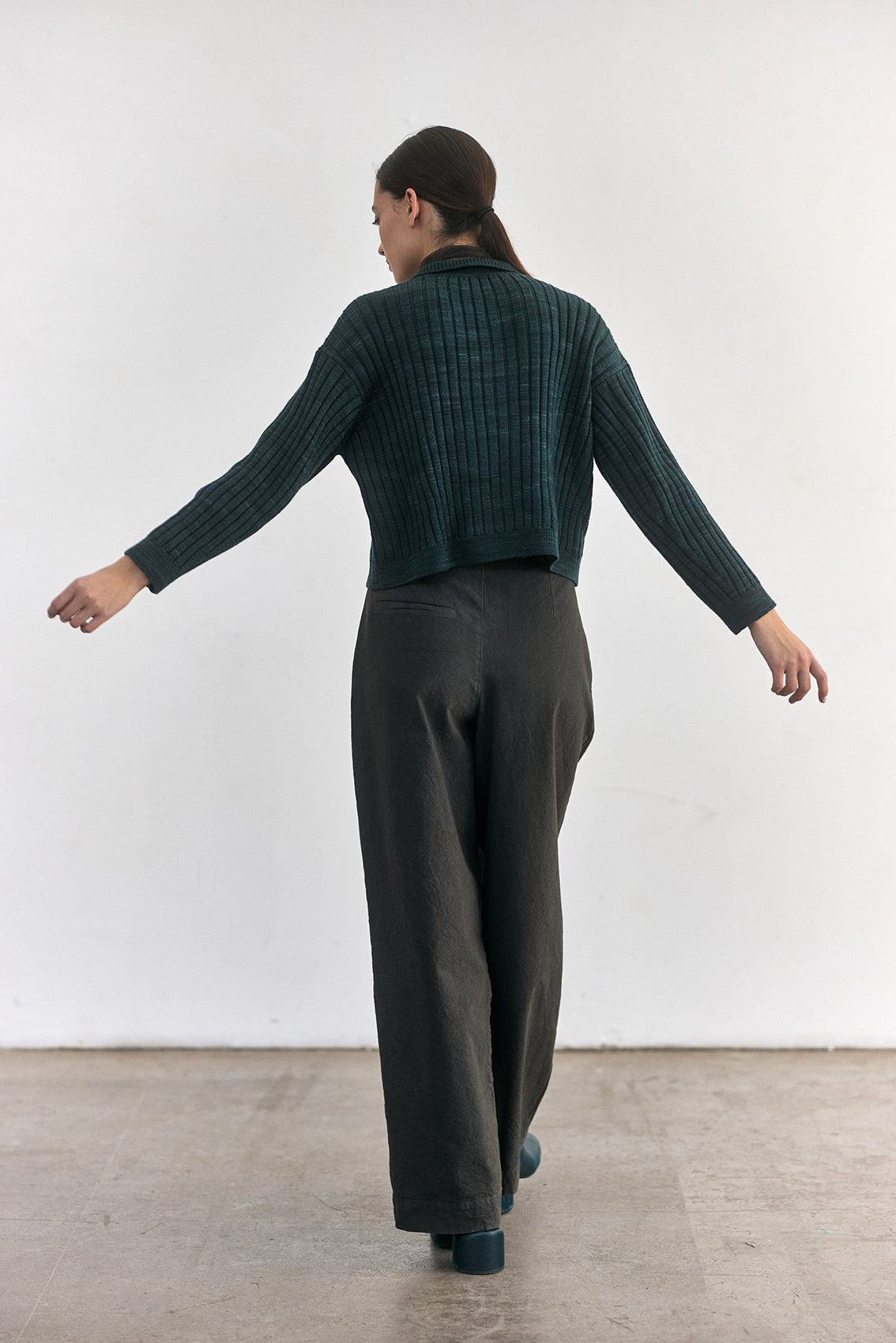 Cárdigan Barrado Lana Merino - Lago