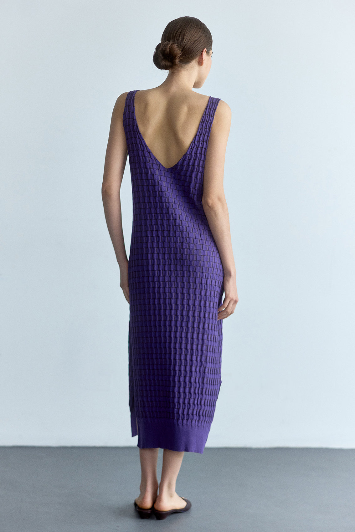 Vestido Tejido Texturado Algodón Pima - Iris
